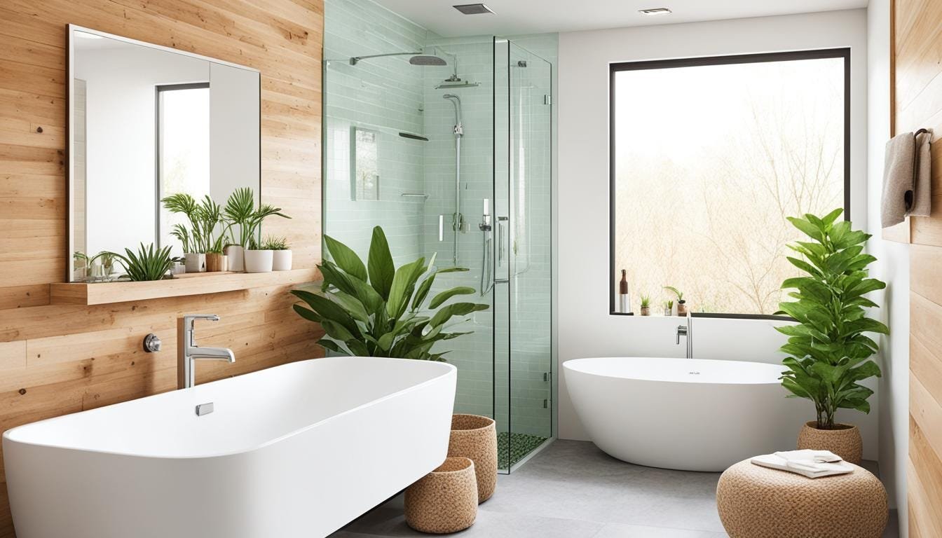 green certified lighting bathroom