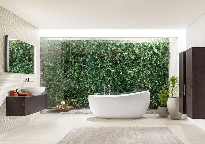 green certified lighting bathroom